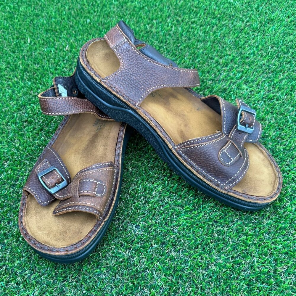 Naot Leather Sandals W Adjustable Buckle Straps Men's Size 44 (Us 11).